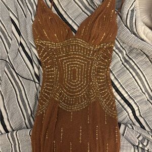 Vintage Y2K Cache beaded gown dress